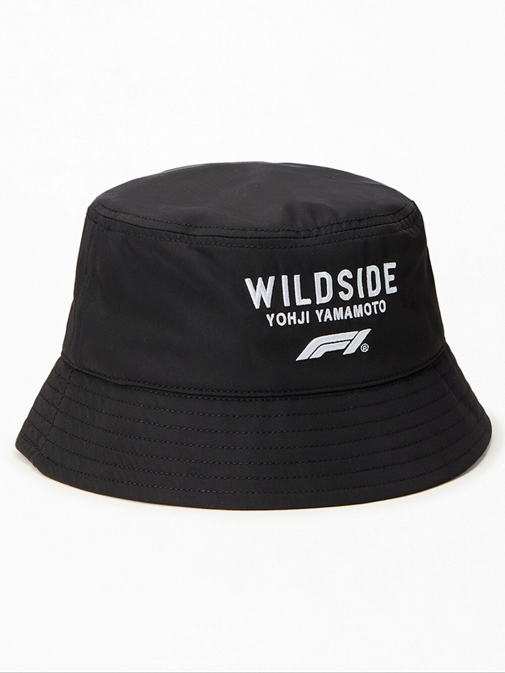 Black Formula 1 Embroidered Bucket Hat